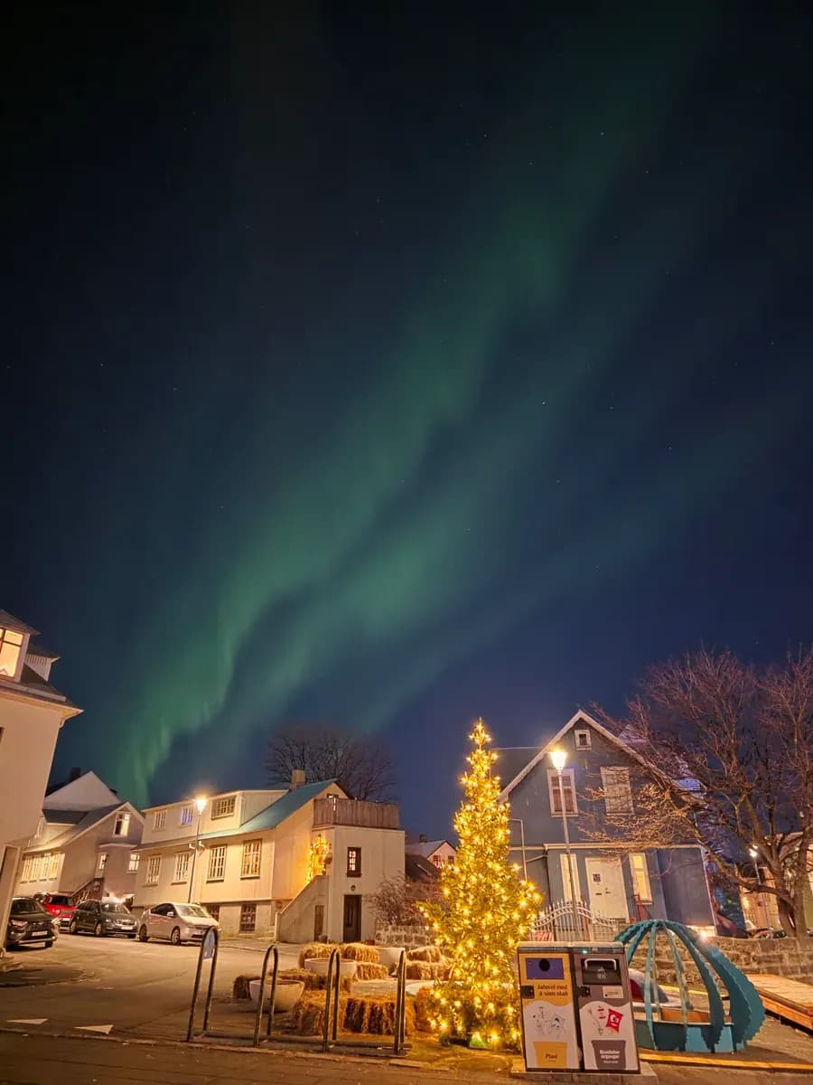 Aurora over Kirkjufell mountain, Snæfellsnes