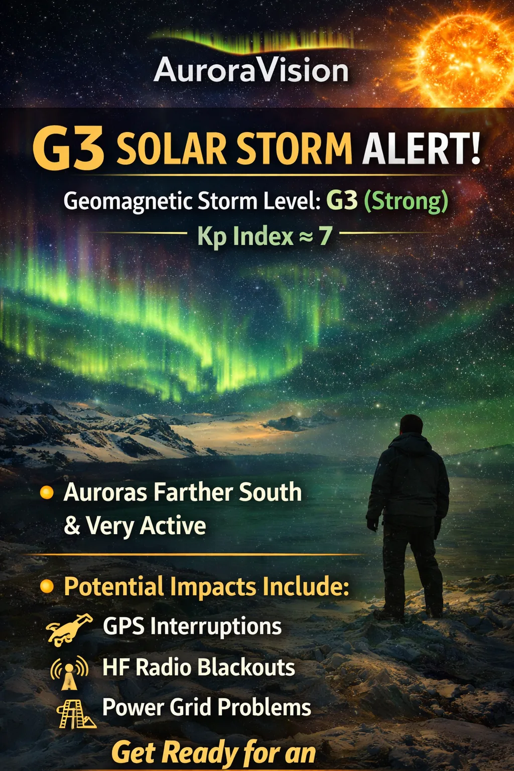 Aurora borealis over Iceland